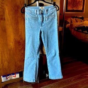 Madewell Mid Rise Kick Out Crop Jeans